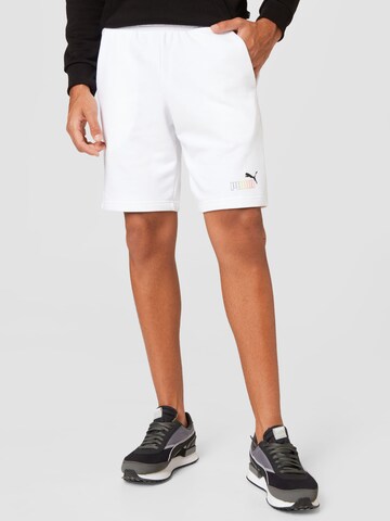 PUMASportske hlače - bijela boja: prednji dio
