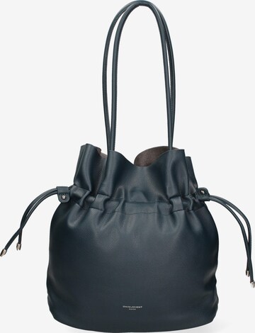 Borsa a spalla 'Borsa a Spalla Donna David Jones PVC con Zip e Manici Resina' di David Jones in blu: frontale