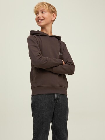 Jack & Jones Junior Sweatshirt 'Clean' in Brown: front