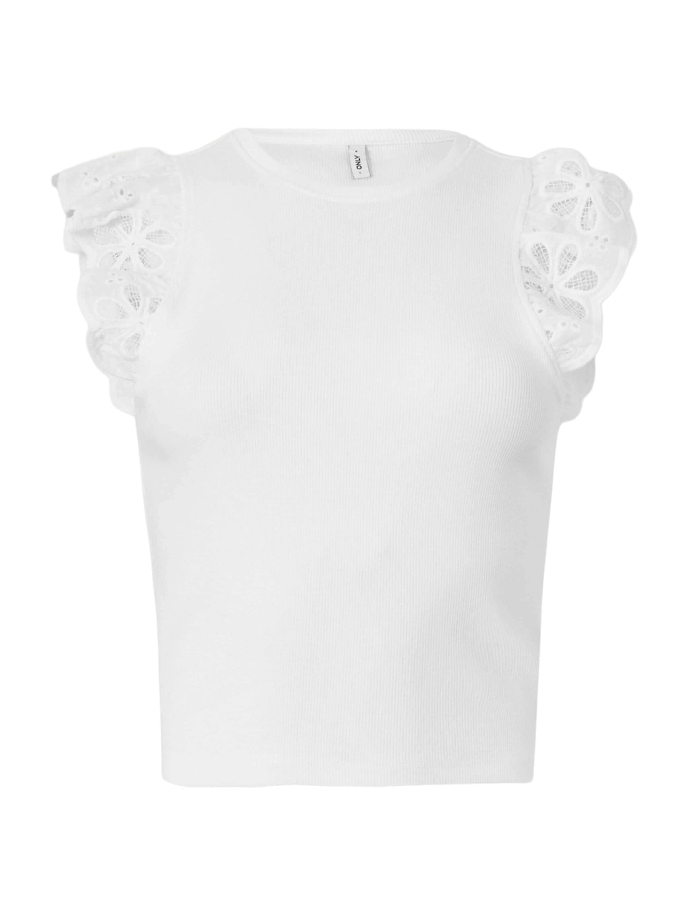 ONLY Top 'ONLCESME' in White: front