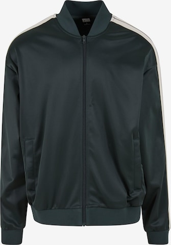 Urban Classics Zip-Up Hoodie in Green: front