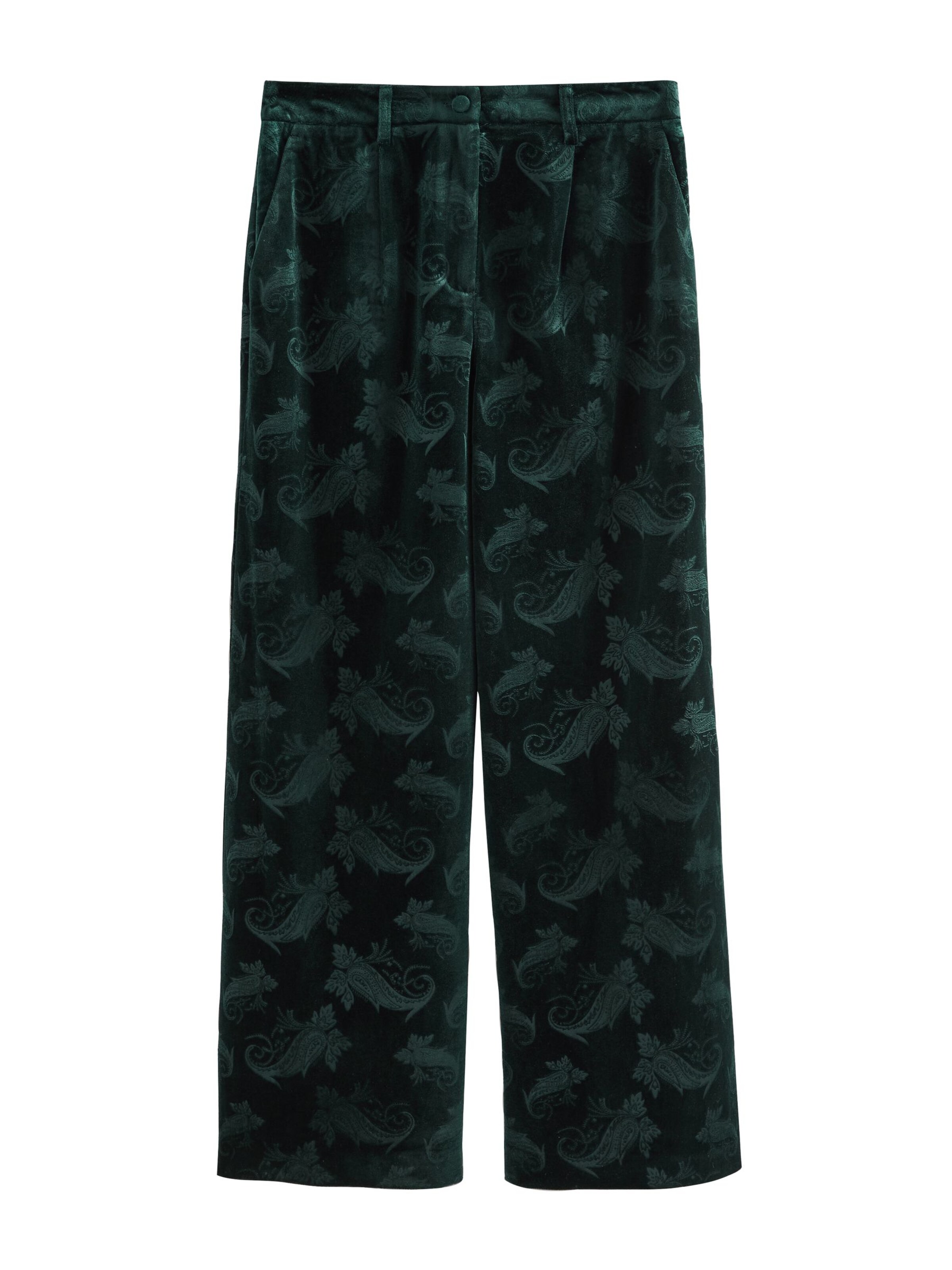 Next Wide Leg Hose in Grün: Vorderseite