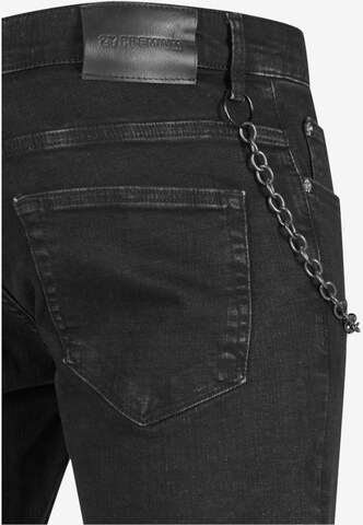 2Y Premium Tapered Jeans in Schwarz