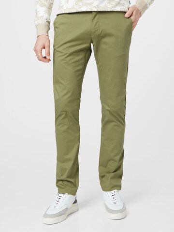 TOM TAILOR Slim fit Chino Pants in Green: front