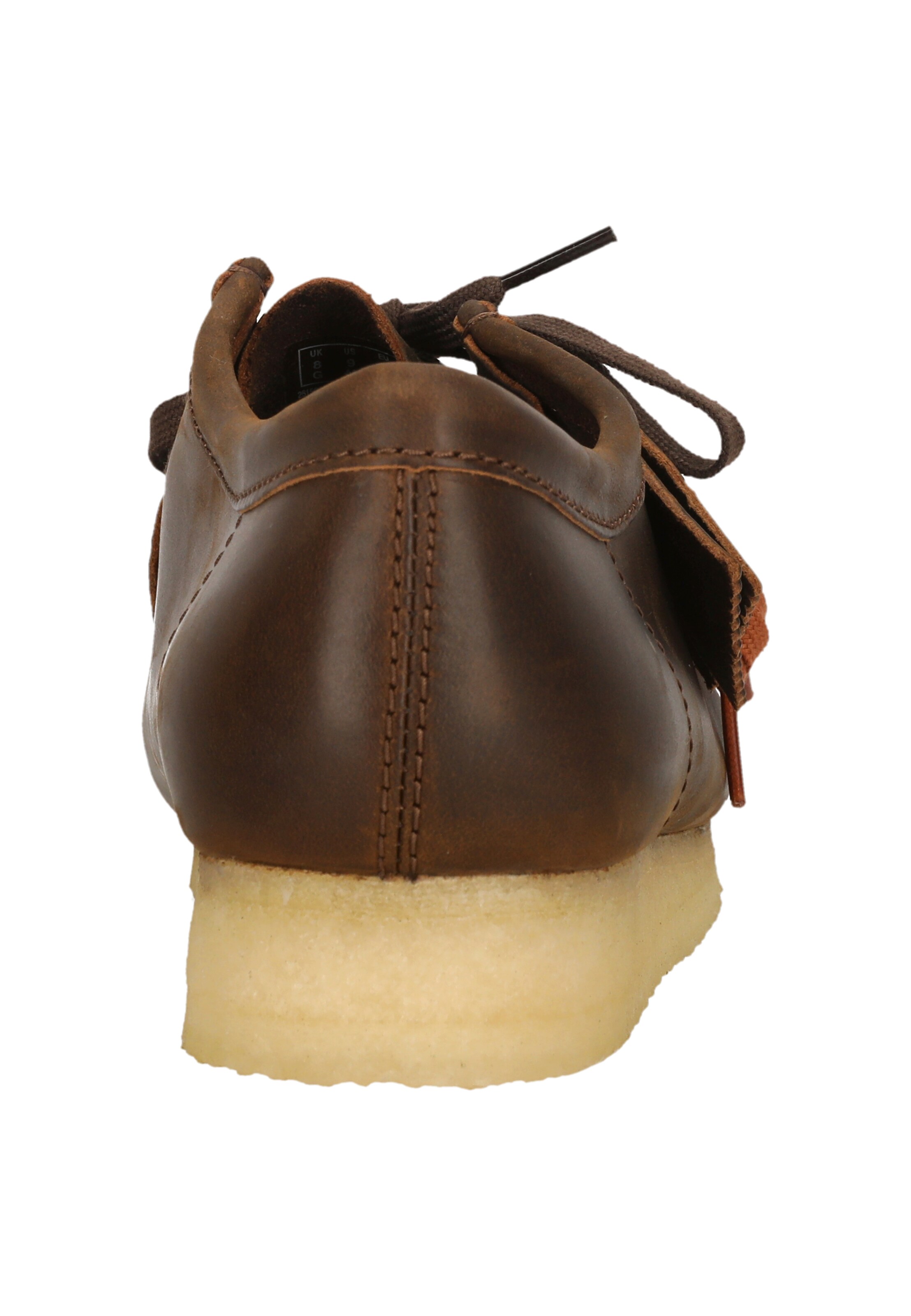 CLARKS Schnürschuhe 'Wallabee Beeswax' in Braun