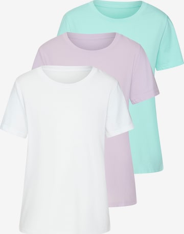 BEACH TIME T-shirt i blå: framsida