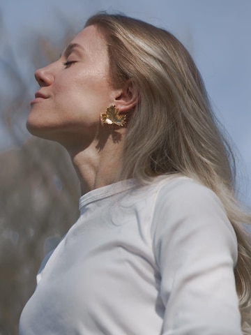 Les Reines Oorbellen 'Sylva' in Goud