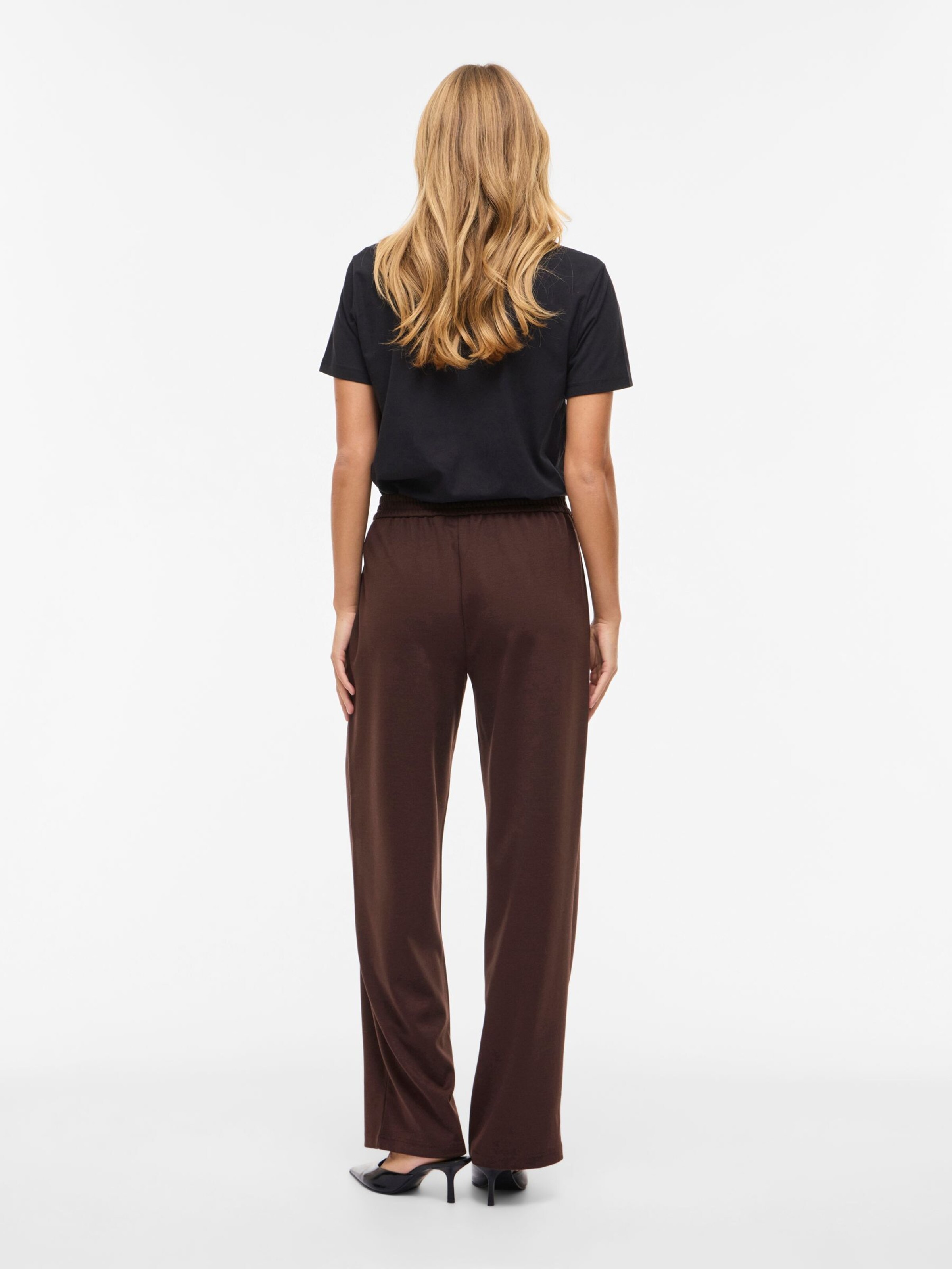 VILA Loose fit Trousers 'VIELLIE ' in Brown