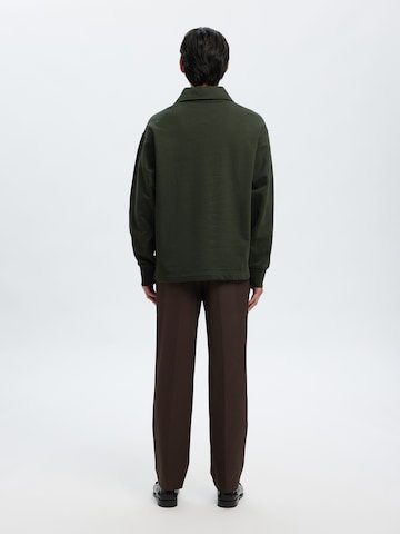 Sweat-shirt 'SLHAron' SELECTED en vert