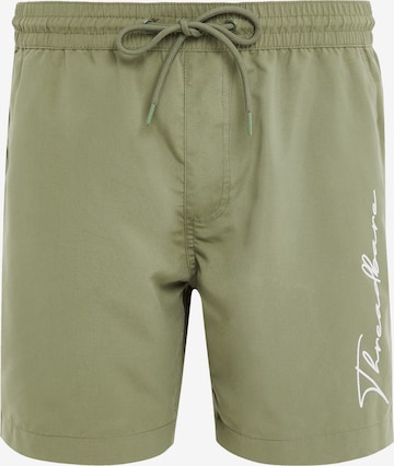 Threadbare Zwemshorts 'Emblem' in Groen: voorkant