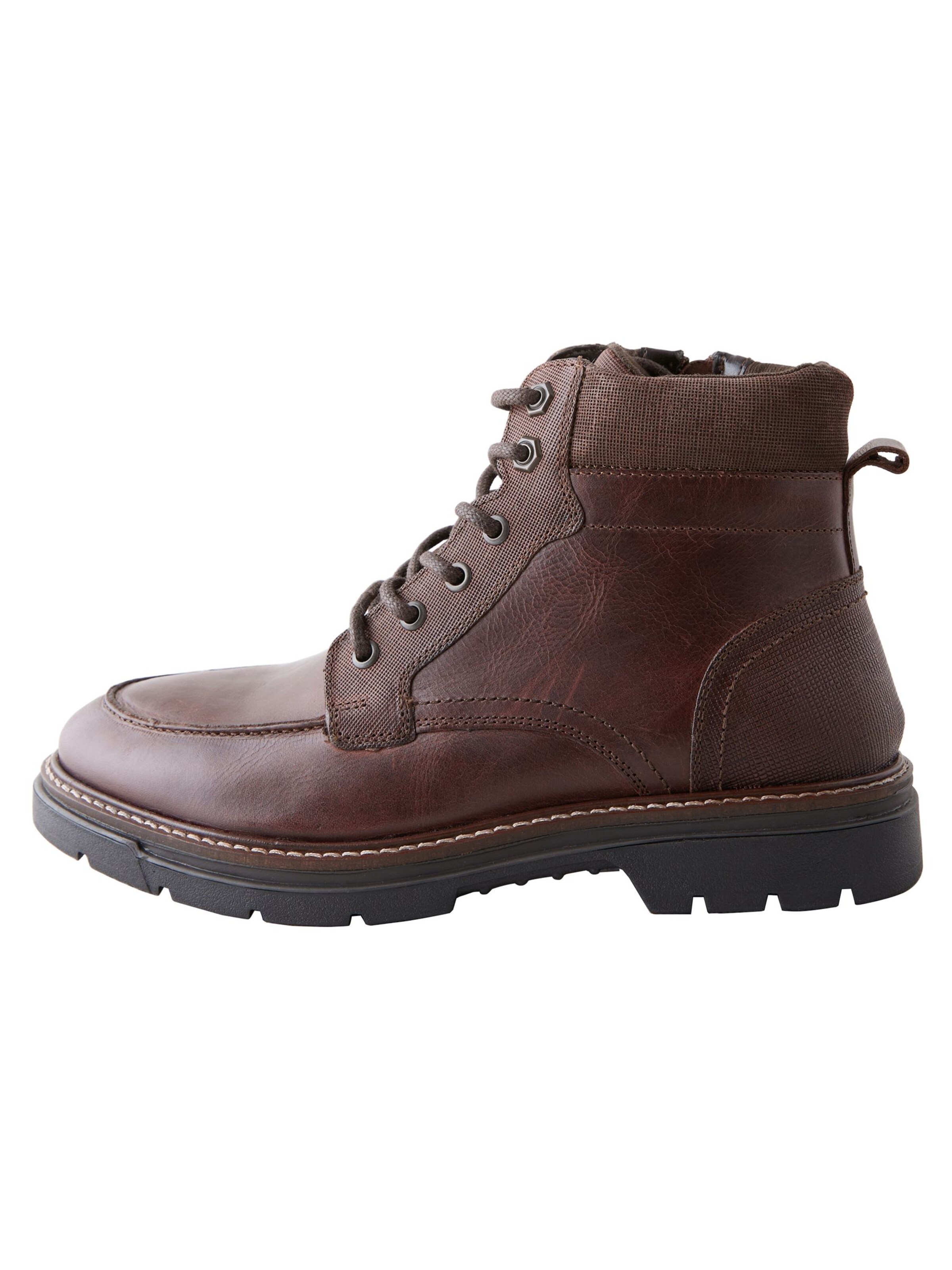 Next Ботинки на шнуровке 'Apron' в Коричневый: спереди