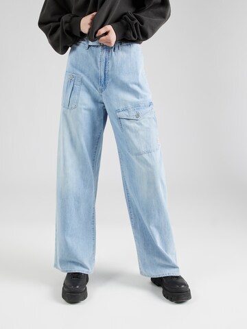 Wide Leg Jeans cargo G-Star RAW en bleu : devant