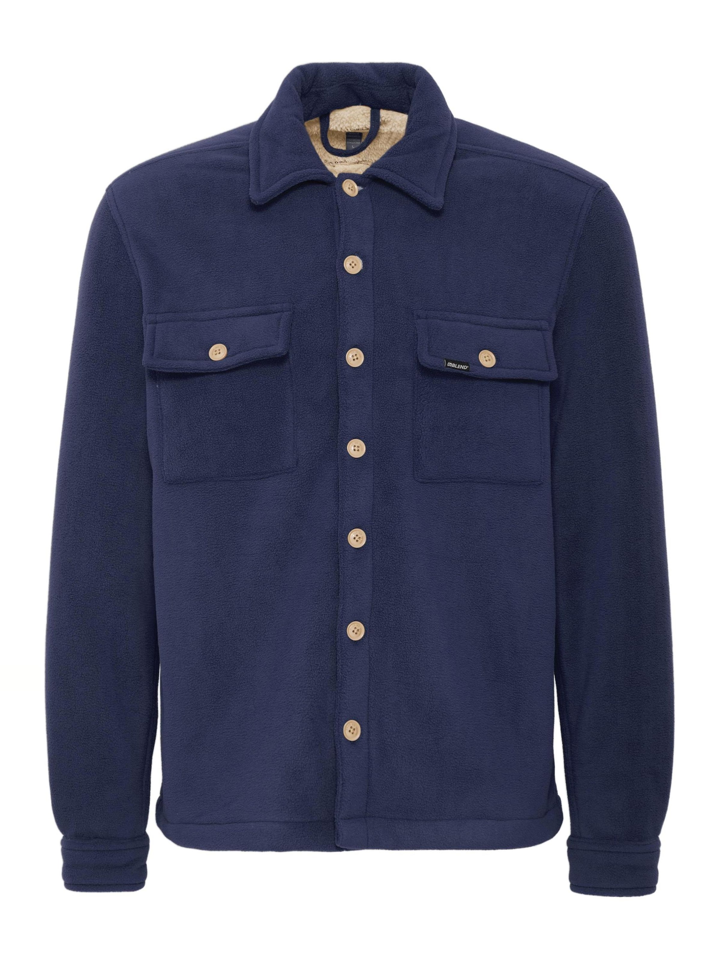 BLEND Comfort Fit Övergångsjacka 'BHBAKI' i blå: framsida