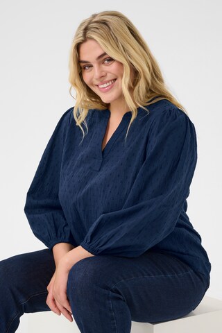 KAFFE CURVE - Blusa 'KCSilla' em azul