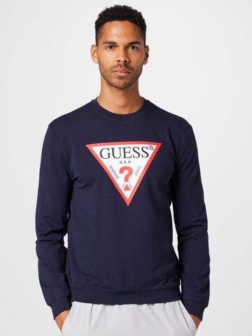 GUESS Sweatshirt 'Audley' in Blue: front