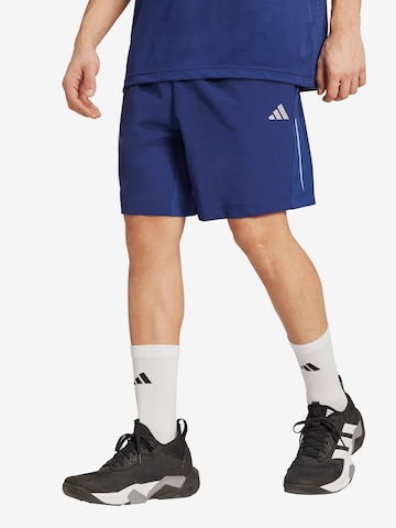 ADIDAS PERFORMANCE Loosefit Urheiluhousut 'Tech Apparel' värissä sininen: etupuoli