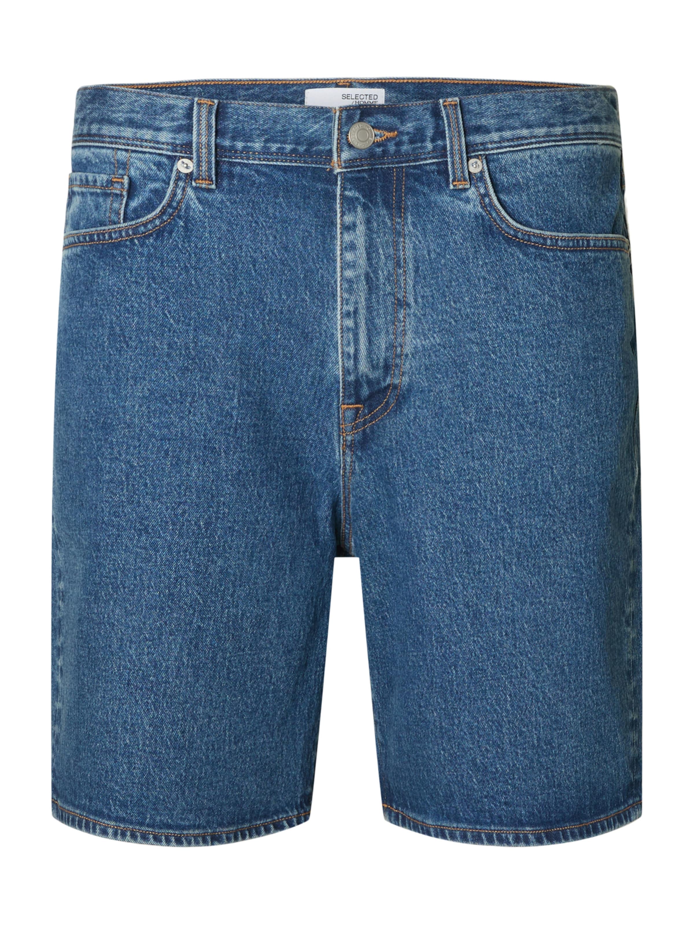 SELECTED - regular Vaquero 'SLHREG ALEX' en azul: frente
