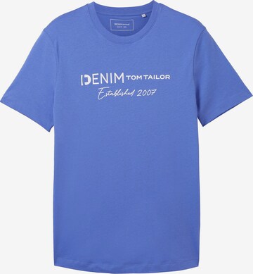 T-Shirt TOM TAILOR DENIM en bleu : devant