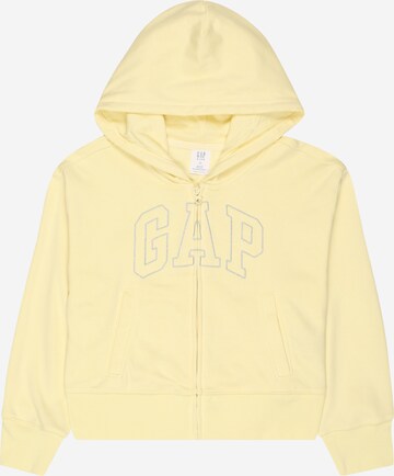GAP Zip-Up Hoodie in Yellow: front