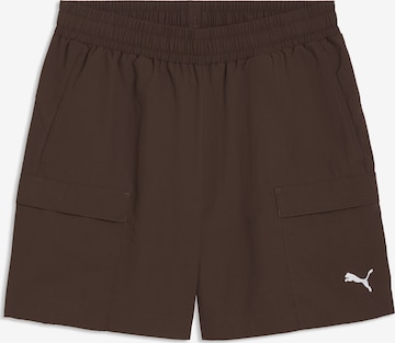 PUMA Cargo Pants 'Wardrobe Ess' in Brown: front
