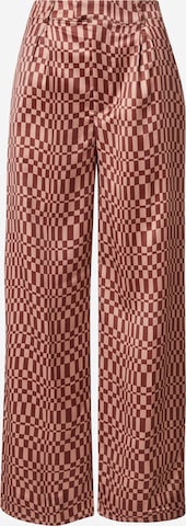 Missguided - Pierna ancha Pantalón plisado en marrón: frente