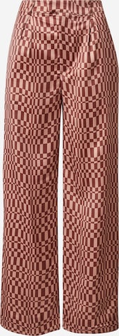 Wide Leg Pantalon à pince Missguided en marron : devant