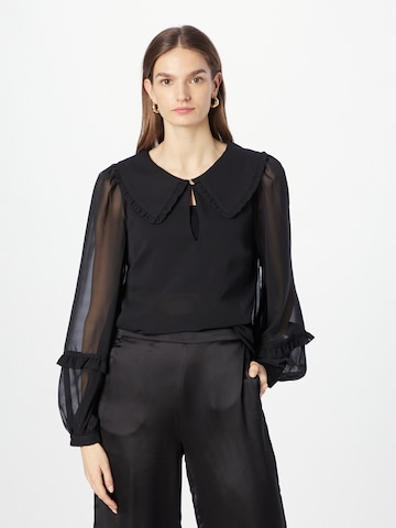 Louche Blouse 'TUPPENCE' in Black: front