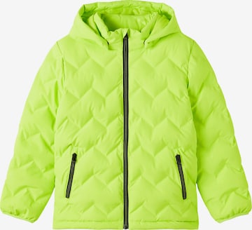 NAME IT Winter Jacket 'Marl' in Green: front