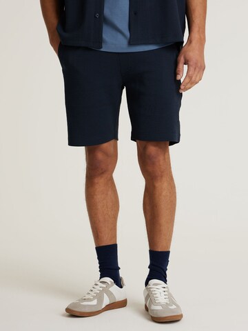 CHASIN' Regular Broek 'Stone.s Structure' in Blauw: voorkant