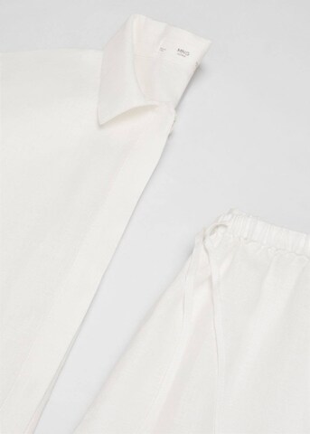 MANGO Pyjamahose 'Bois' in Weiß