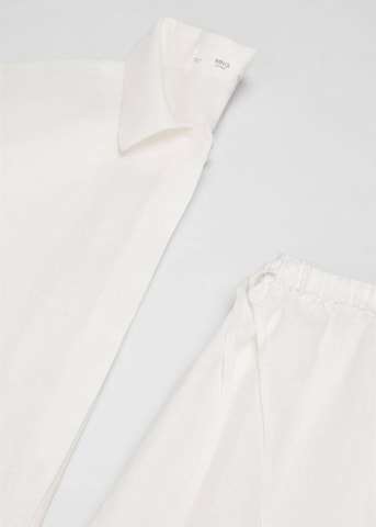 MANGO Pyjamahose 'Bois' in Weiß