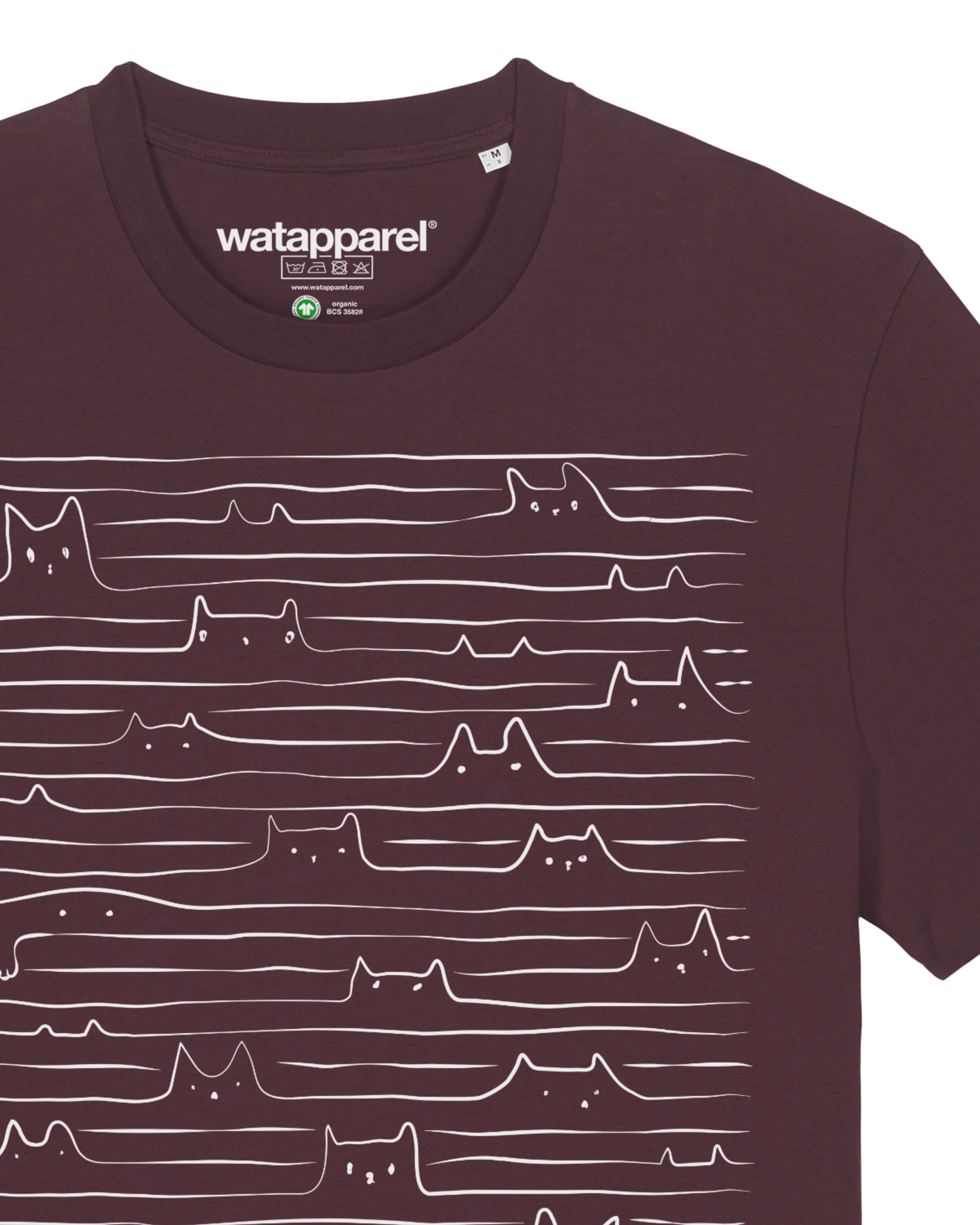 Maglietta ' Doodle Cats ' di Watapparel in rosso