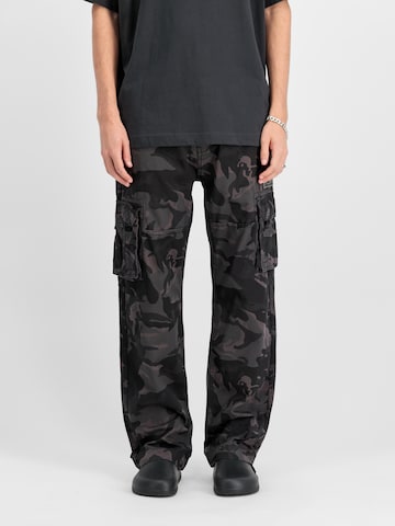 ALPHA INDUSTRIES Regular Cargobyxa i svart: framsida