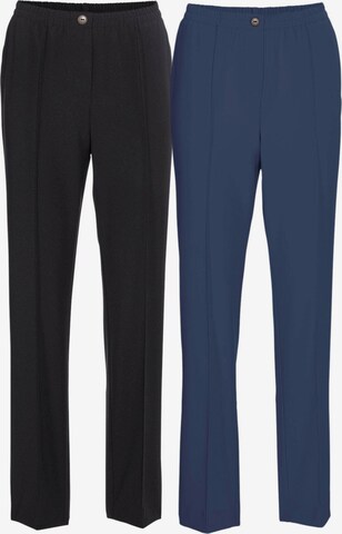 Goldner Regular Pleated Pants in Blue: front