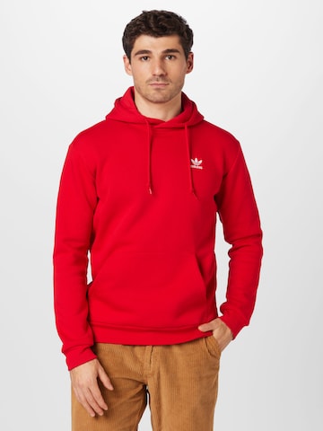 ADIDAS ORIGINALSSweater majica 'Trefoil Essentials' - crvena boja: prednji dio