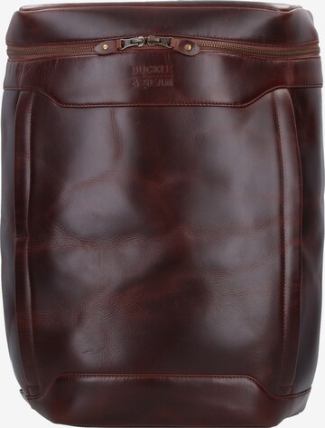 Buckle & Seam Backpack 'Siwa' in Brown: front