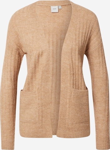 ICHI Knit Cardigan 'Kamara' in Beige: front