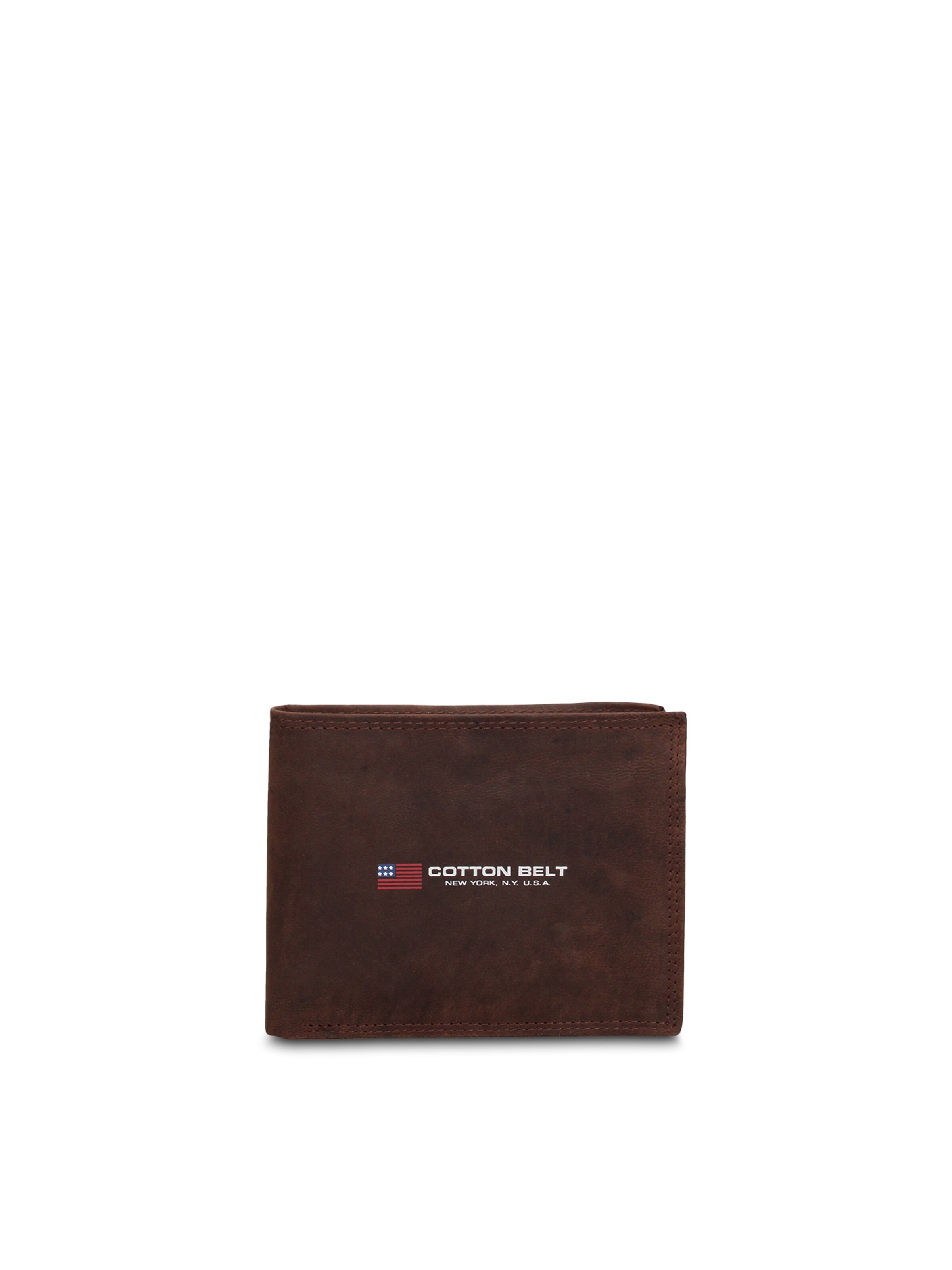 Portamonete di cotton belt in marrone: frontale