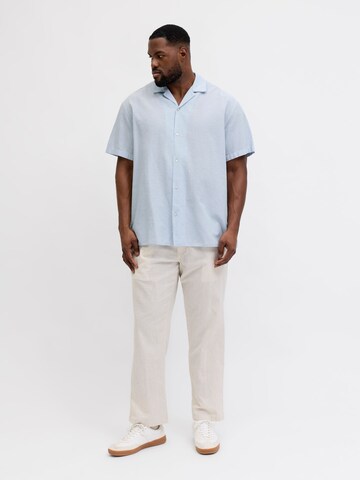 Jack & Jones Plus Comfort fit Button Up Shirt 'JJEBreeze' in Blue