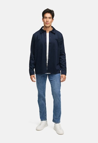 INDICODE JEANS Regular fit Overhemd 'Yuno' in Blauw