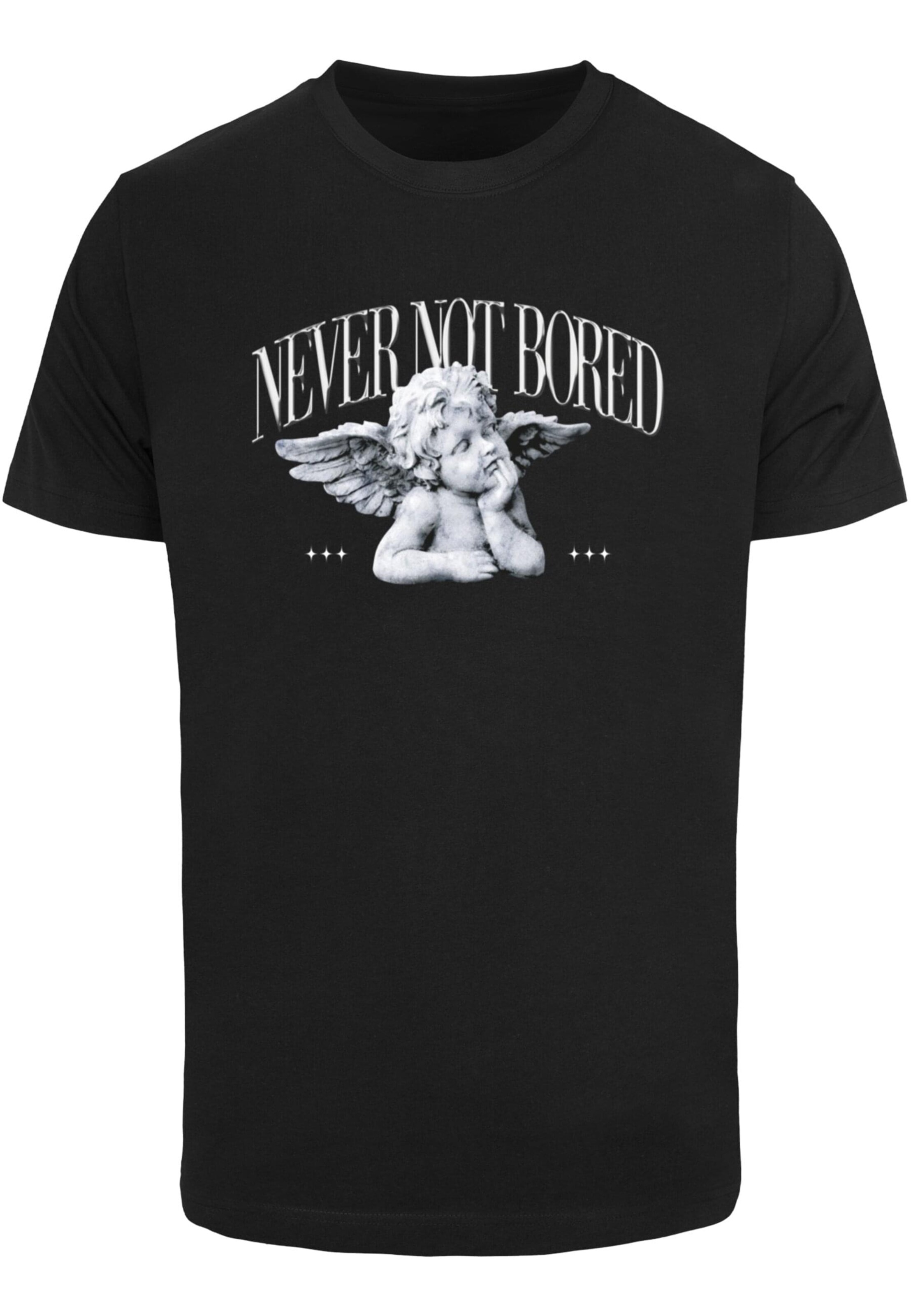 T-Shirt 'Never Not Bored' Mister Tee en noir : devant