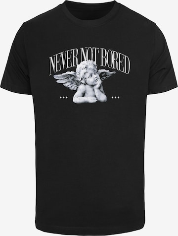 T-Shirt 'Never Not Bored' Mister Tee en noir : devant