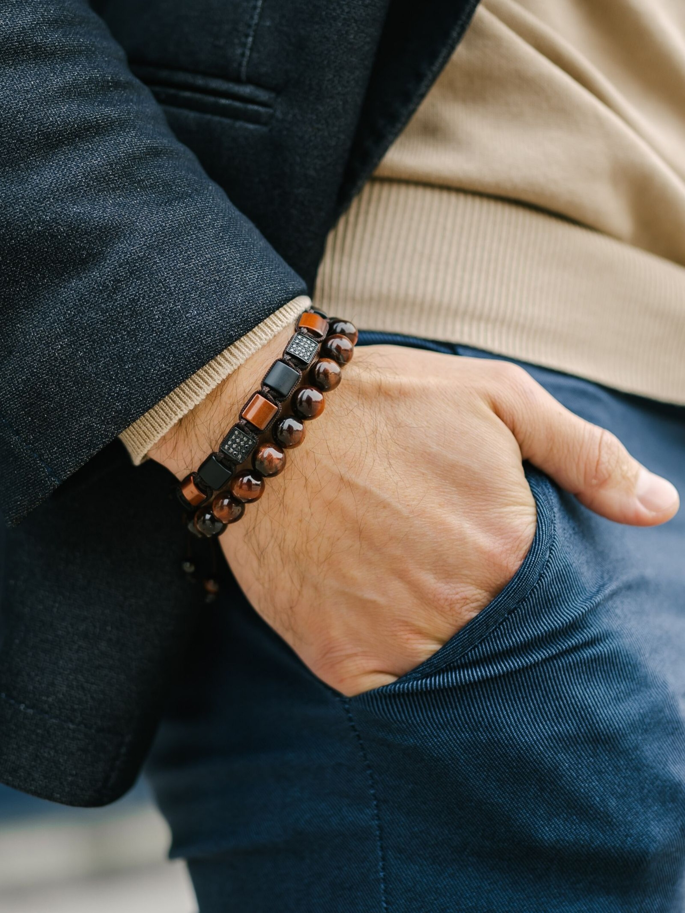GT Collection Bracelet 'Flat-Bead' in Red