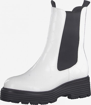 TAMARIS Chelsea Boots in Weiß: front