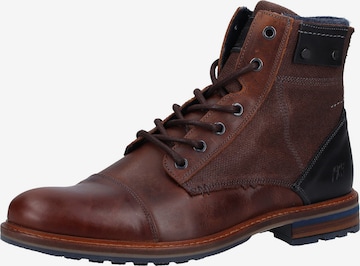 BULLBOXER Lace-Up Boots in Brown: front