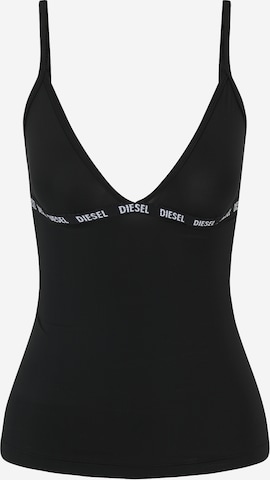 DIESEL - Camiseta térmica en negro: frente