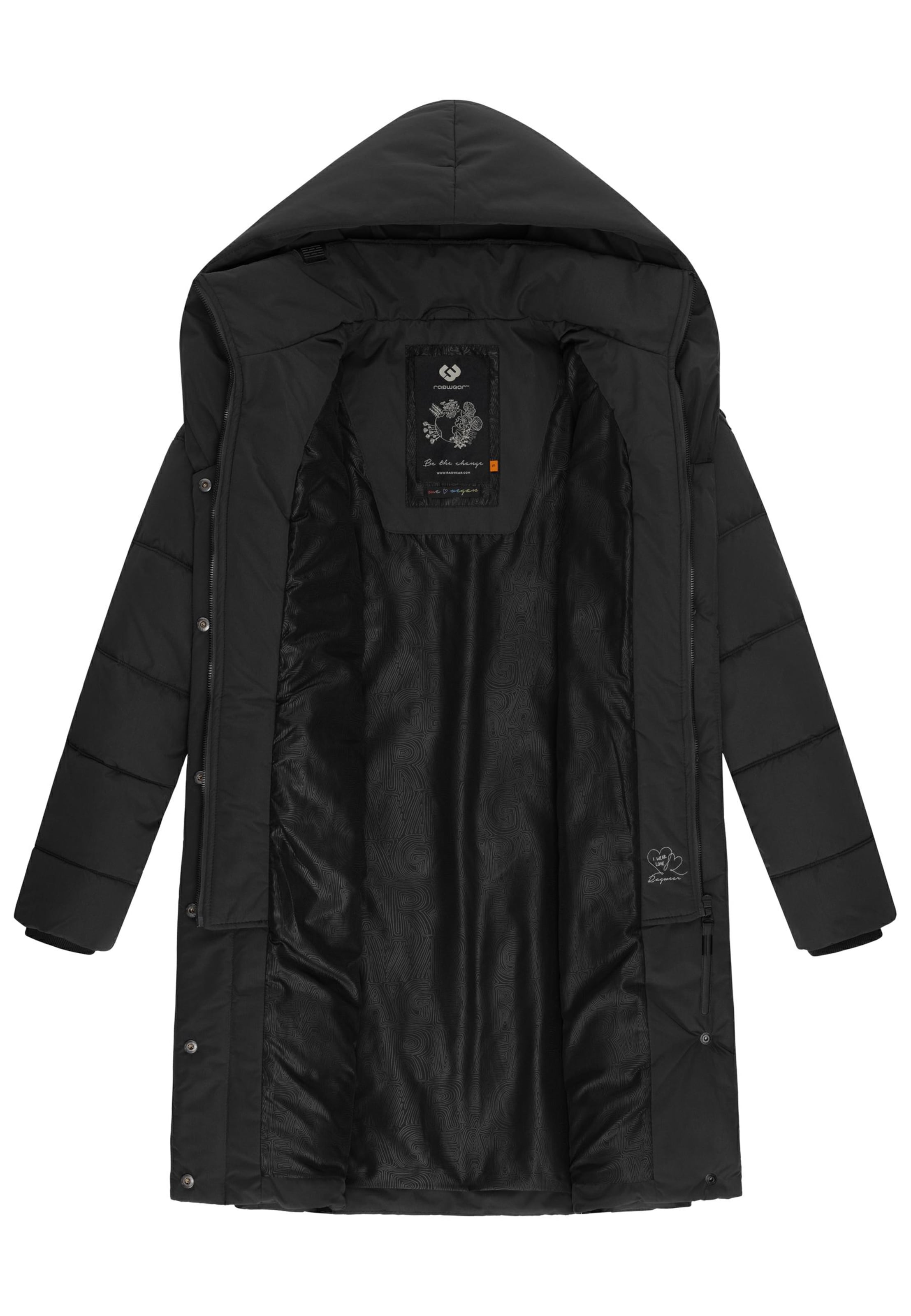 Ragwear Zimní kabát 'Natalka' – černá