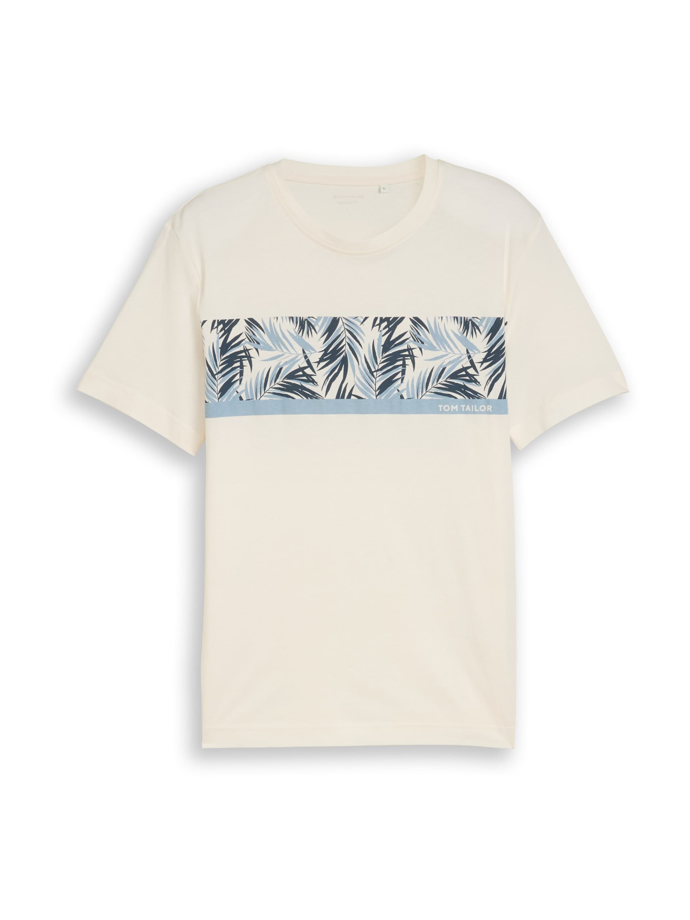 T-Shirt TOM TAILOR en blanc : devant