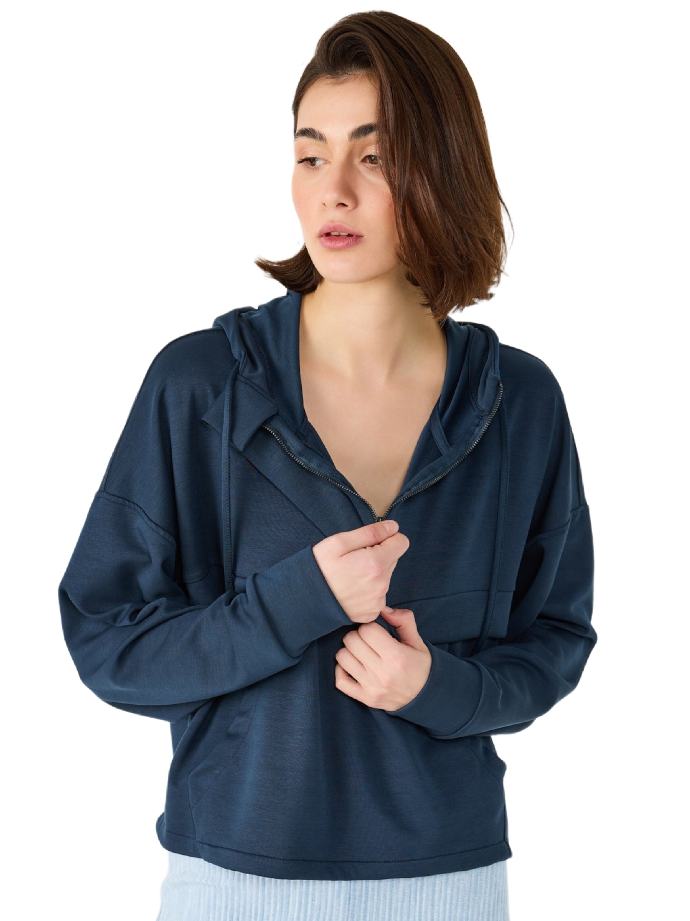 No Matter What Sweatshirt in Blauw: voorkant