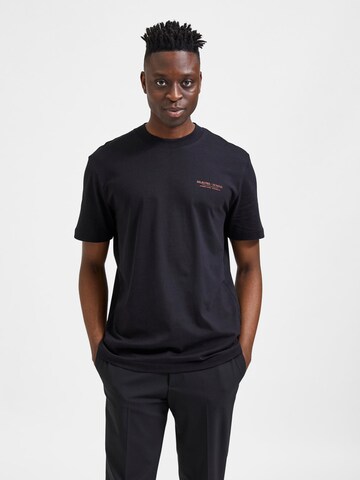 SELECTED Shirt 'Matt' in Zwart: voorkant